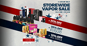 4th of July Storewide Vapor Sale