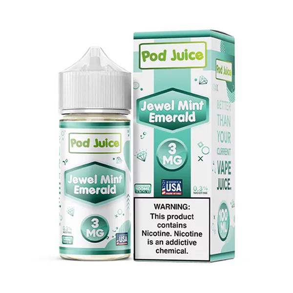 Pod Juice - Jewel Mint Emerald Nicotine Salt - 30mL