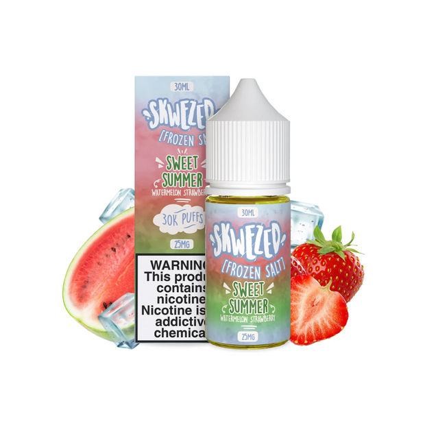 Skwezed Frozen Salt - Watermelon Strawberry Nicotine Salt