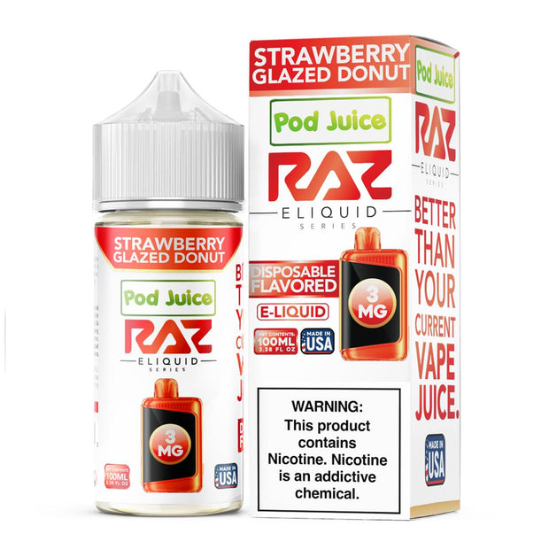 Pod Juice x Raz - Strawberry Glazed Donut - 100mL