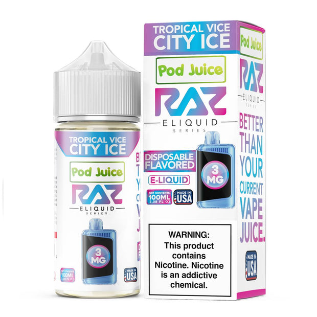 Pod Juice x Raz - Tropical Vice City Ice - 100mL