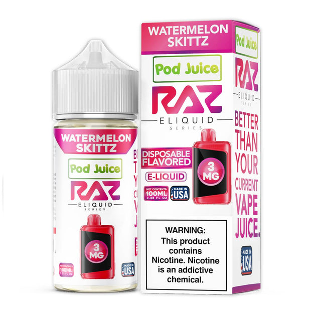 Pod Juice x Raz - Watermelon Skittz - 100mL